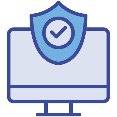 Kalkan. Web simgesi basit illüstrasyon