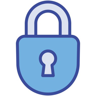 Kilit. Web simgesi basit illüstrasyon