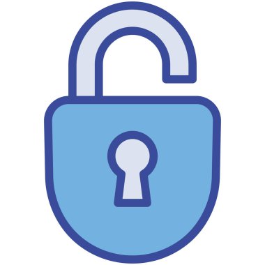 Kilit. Web simgesi basit illüstrasyon