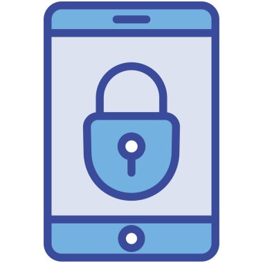 Kilit. Web simgesi basit illüstrasyon