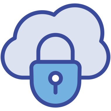 Bulut Güvenliği. Basit illüstrasyon