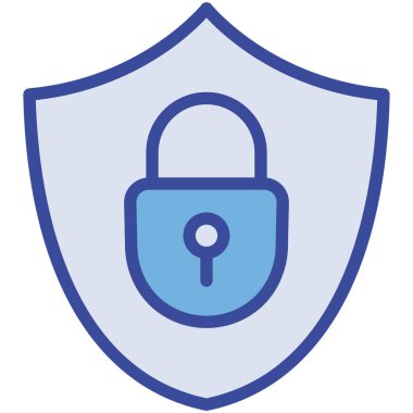 Kalkan. Web simgesi basit illüstrasyon