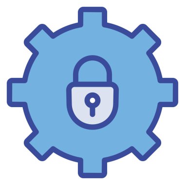 Kilit. Web simgesi basit illüstrasyon