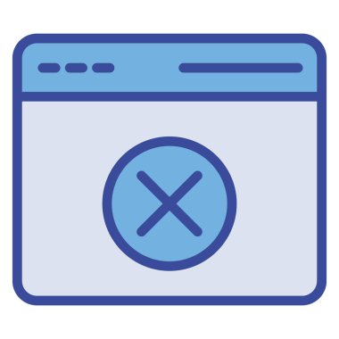 Tarayıcı. Web simgesi basit illüstrasyon