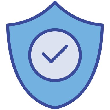 Kalkan. Web simgesi basit illüstrasyon