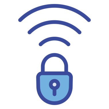 Kablosuz. Web simgesi basit illüstrasyon