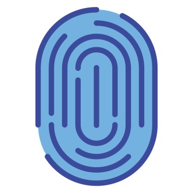 Parmak izi. Web simgesi basit illüstrasyon