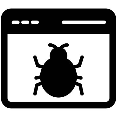 Böcek. Web simgesi basit illüstrasyon