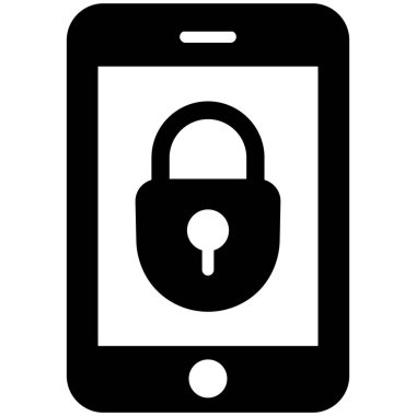 Cep telefonu simgesi, vektör illüstrasyonu