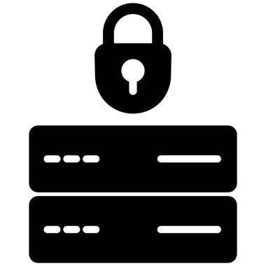 Güvenlik. Web simgesi basit illüstrasyon