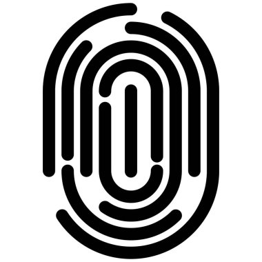 Parmak izi. Web simgesi vektör illüstrasyonu