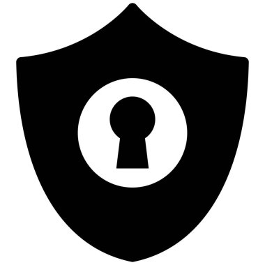 Güvenlik. Web simgesi basit illüstrasyon