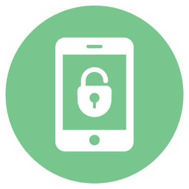 Hareket eden telefon simgesi. Beyaz arka plan üzerinde Internet düğmesi