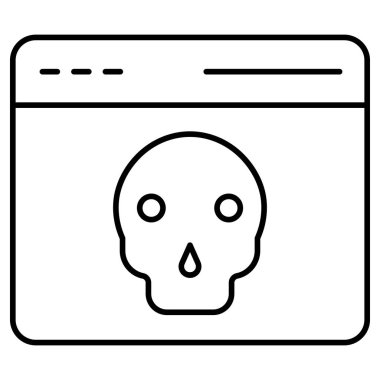 Web sayfası Kötü Yazılım İzole Vektör simgesi kolayca düzenleyebilir ya da değiştirebilir