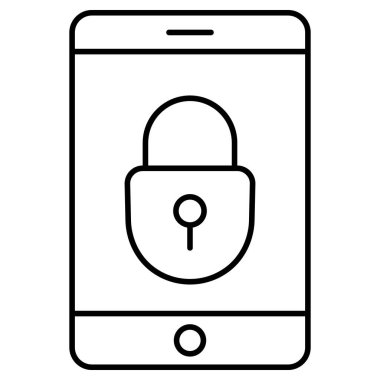 Mobil güvenlik izole edilmiş Vektör simgesi kolayca düzenleyebilir ya da değiştirebilir
