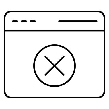 Tarayıcı hatası izole edilmiş Vektör simgesi kolayca düzenlenebilir ya da değiştirilebilir