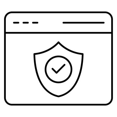 Tarayıcı koruması izole edilmiş vektör simgesi kolayca düzenleyebilir ya da değiştirebilir