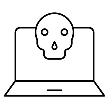 Dizüstü bilgisayar virüsü izole edilmiş Vektör simgesi kolayca değiştirilebilir ya da düzenlenebilir