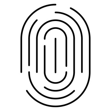 Parmak izi yalıtılmış vektör simgesi kolayca değiştirilebilir ya da düzenlenebilir