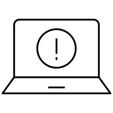 Kolayca değiştirebilen ya da düzenleyebilen izole edilmiş dizüstü bilgisayar hatası Vektör simgesi