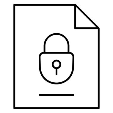 Kolayca düzenleyebilen ya da düzenleyebilen dosya kilidi izole edilmiş Vektör simgesi