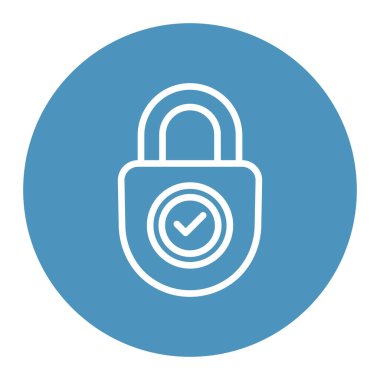 Kolayca değiştirilebilen veya düzenlenebilen izole edilmiş vektör simgesini emniyete al