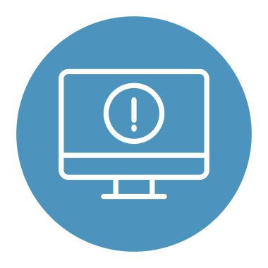 Kolayca değiştirilebilen veya düzenlenebilen izole edilmiş vektör simgesi uyarısı