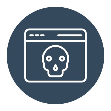 Web sayfası Kötü Yazılım İzole Vektör simgesi kolayca düzenleyebilir ya da değiştirebilir