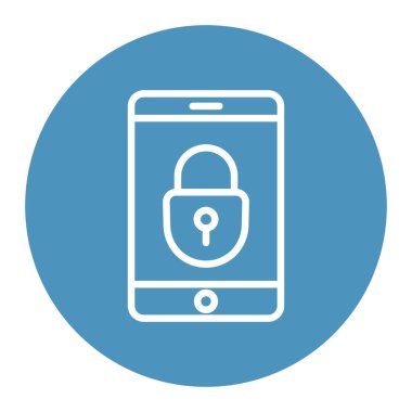 Mobil güvenlik izole edilmiş Vektör simgesi kolayca düzenleyebilir ya da değiştirebilir