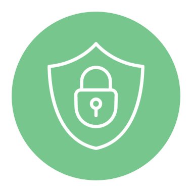 Koruma kalkanı izole edilmiş vektör simgesi kolayca değiştirilebilir ya da düzenlenebilir