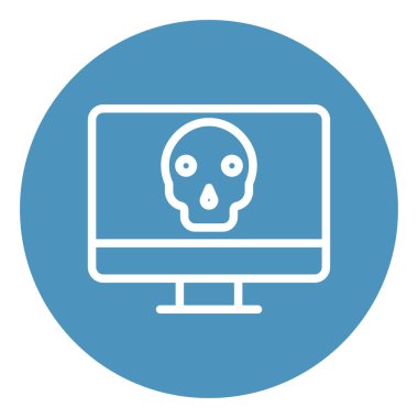 Bilgisayar virüsü izole edilmiş vektör simgesi kolayca değiştirilebilir ya da düzenlenebilir