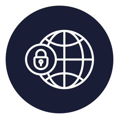 İnternet güvenliği izole edilmiş vektör simgesi kolayca değiştirilebilir ya da düzenlenebilir