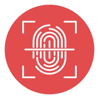 Biyometrik tarama izole edilmiş Vektör simgesi kolayca düzenlenebilir ya da değiştirilebilir