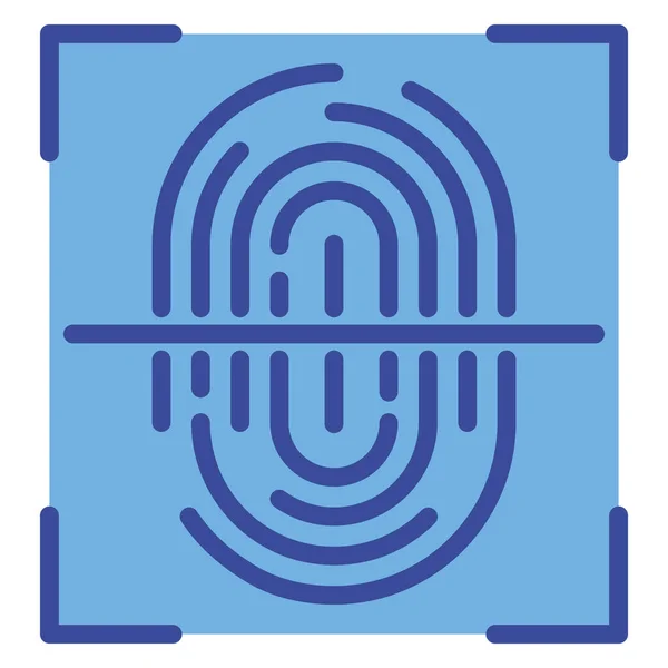 Fingerprint Web Icon Simple Illustration — Stock Vector