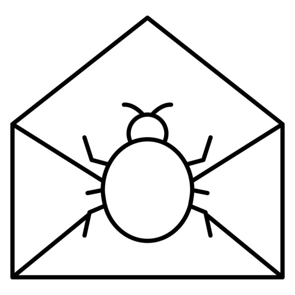 Mail Virus Isoliertes Vektorsymbol Das Leicht Geändert Oder Bearbeitet Werden — Stockvektor