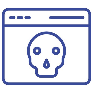 Web sayfası Kötü Yazılım İzole Vektör simgesi kolayca düzenleyebilir ya da değiştirebilir