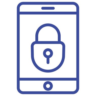 Mobil güvenlik izole edilmiş Vektör simgesi kolayca düzenleyebilir ya da değiştirebilir