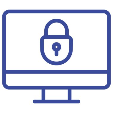 Bilgisayar güvenliği izole edilmiş vektör simgesi kolayca düzenlenebilir ya da değiştirilebilir