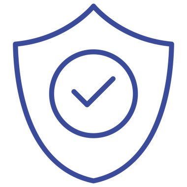 Kolayca düzenleyebilen ve düzenleyebilen yalıtılmış vektör simgesini kalkanla