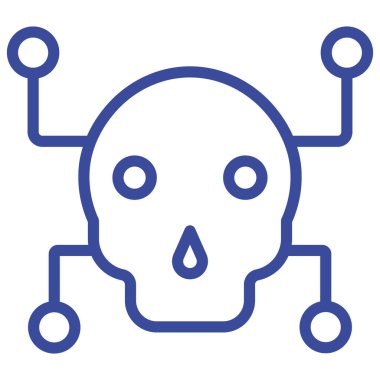 zararlı yazılım virüsü izole edilmiş Vektör simgesi kolayca değiştirilebilir ya da düzenlenebilir