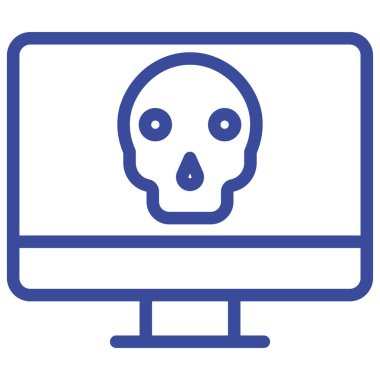 Bilgisayar virüsü izole edilmiş vektör simgesi kolayca değiştirilebilir ya da düzenlenebilir