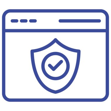 Tarayıcı koruması izole edilmiş vektör simgesi kolayca düzenleyebilir ya da değiştirebilir