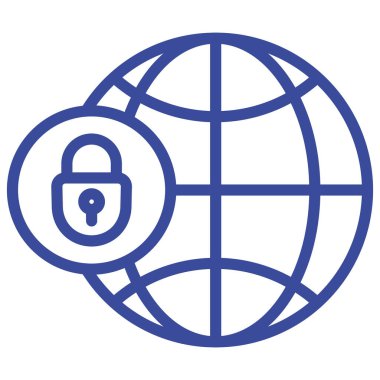 İnternet güvenliği izole edilmiş vektör simgesi kolayca değiştirilebilir ya da düzenlenebilir