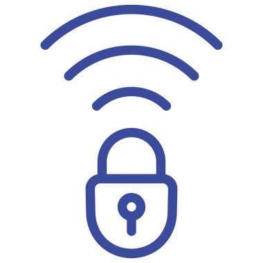 kablosuz güvenlik izole edilmiş vektör simgesi kolayca değiştirilebilir ya da düzenlenebilir