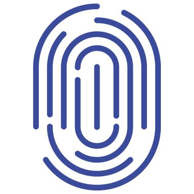 Parmak izi yalıtılmış vektör simgesi kolayca değiştirilebilir ya da düzenlenebilir