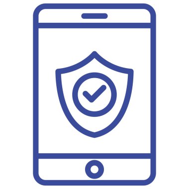 Mobil koruma Kolayca değiştirebilen veya düzenleyebilen izole edilmiş Vektör simgesi