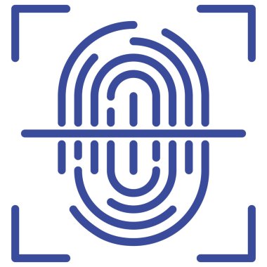 Biyometrik tarama izole edilmiş Vektör simgesi kolayca düzenlenebilir ya da değiştirilebilir