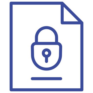 Kolayca düzenleyebilen ya da düzenleyebilen dosya kilidi izole edilmiş Vektör simgesi