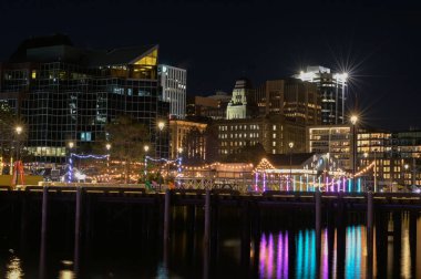 Halifax, Nova Scotia. Şehrin rıhtım manzarası..