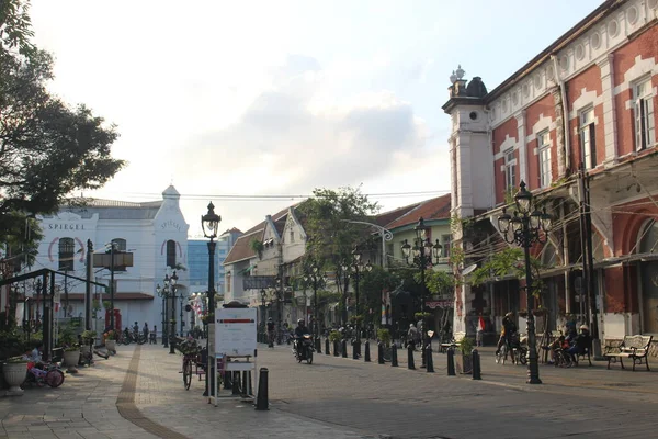 Widok Opuszczone Stare Miasto Semarang Rano Pogoda Była Pochmurna — Zdjęcie stockowe